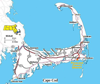 Cape Cod map - mini